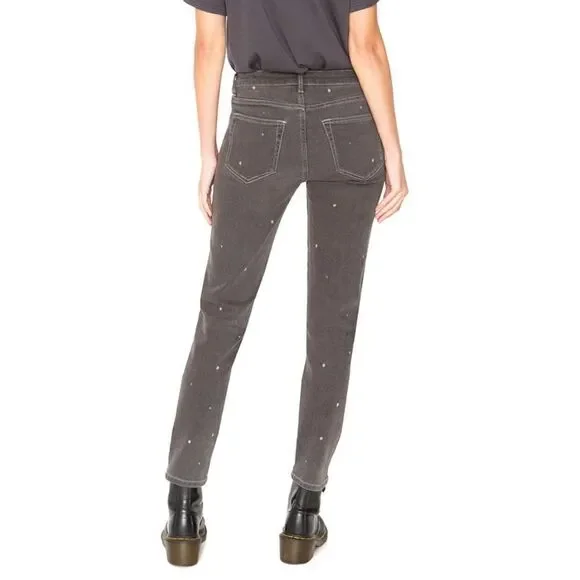 Sandrine Rose by FP Skinny Gray Polkadot Jeans Size 30 - Picture 3 of 6